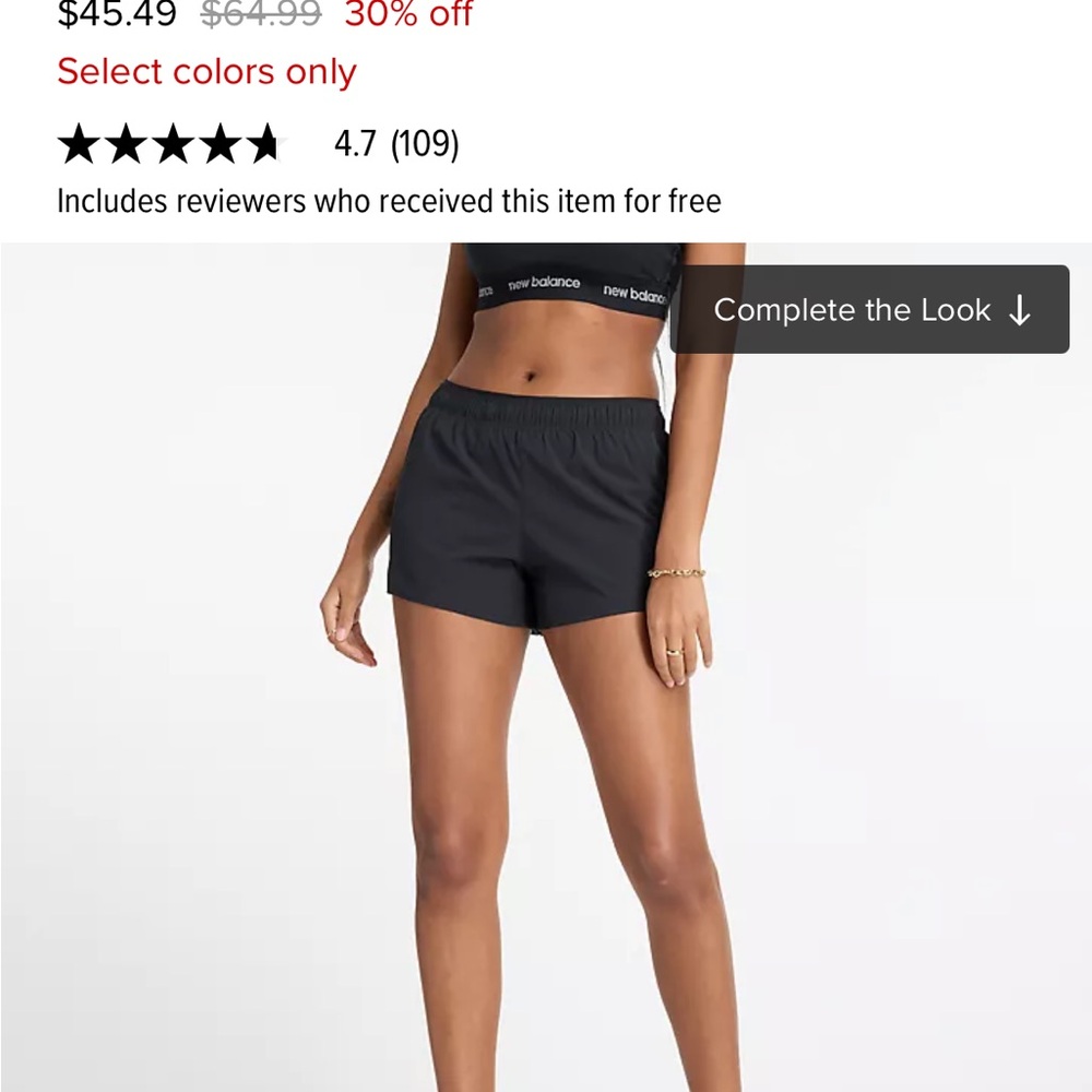 New Balance Women's Athletic Black Shorts RC Shorts